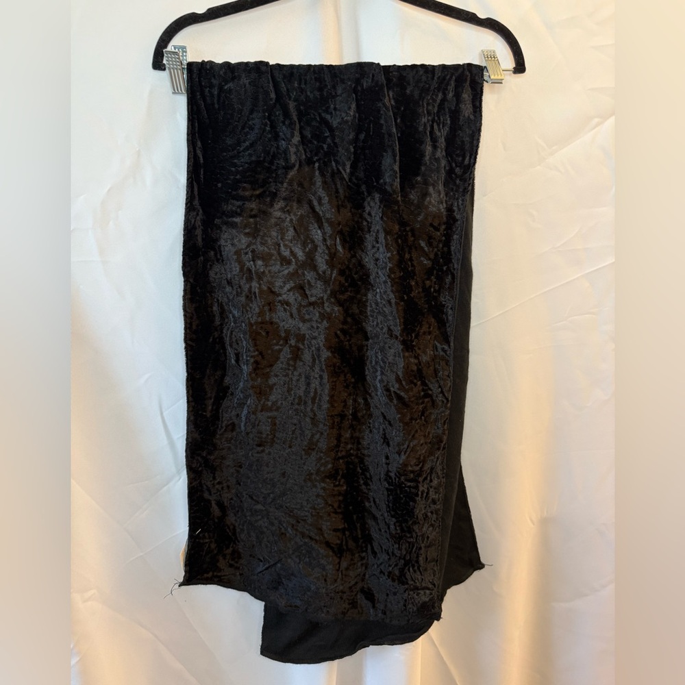 Elegant Black Velvet Scarf